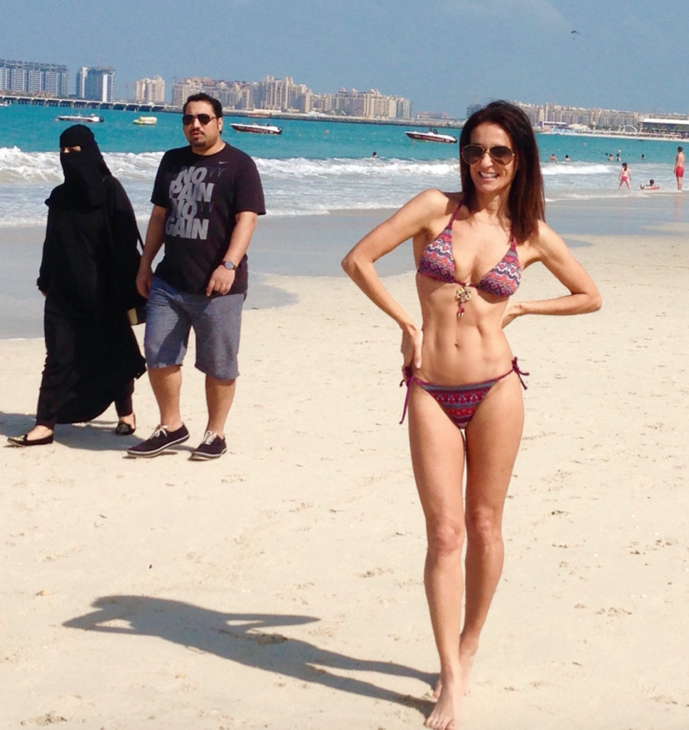Mutual respect: a normal day at a Dubai beach. That's the way it should be.