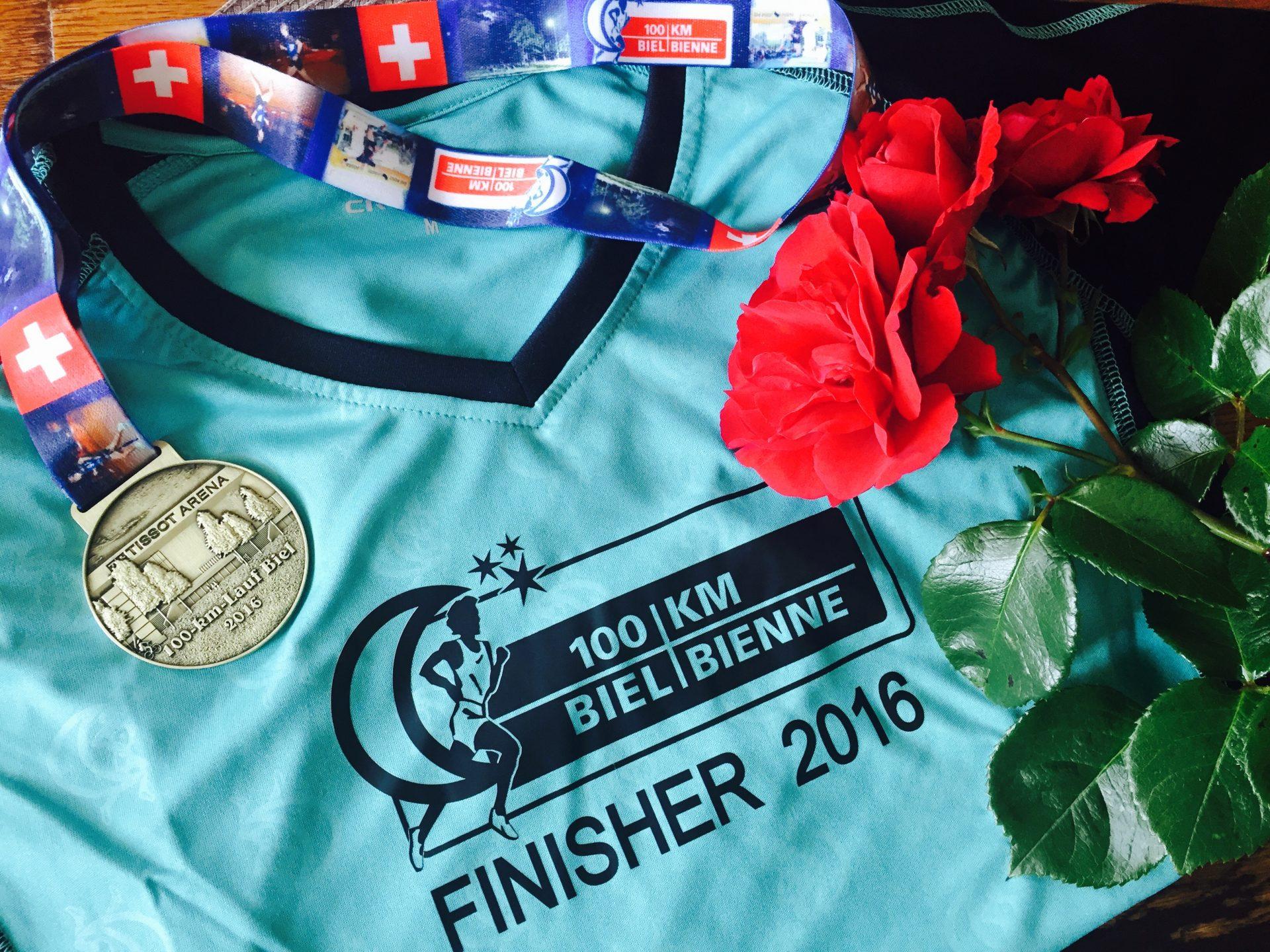 running Biel finisher shirt medal