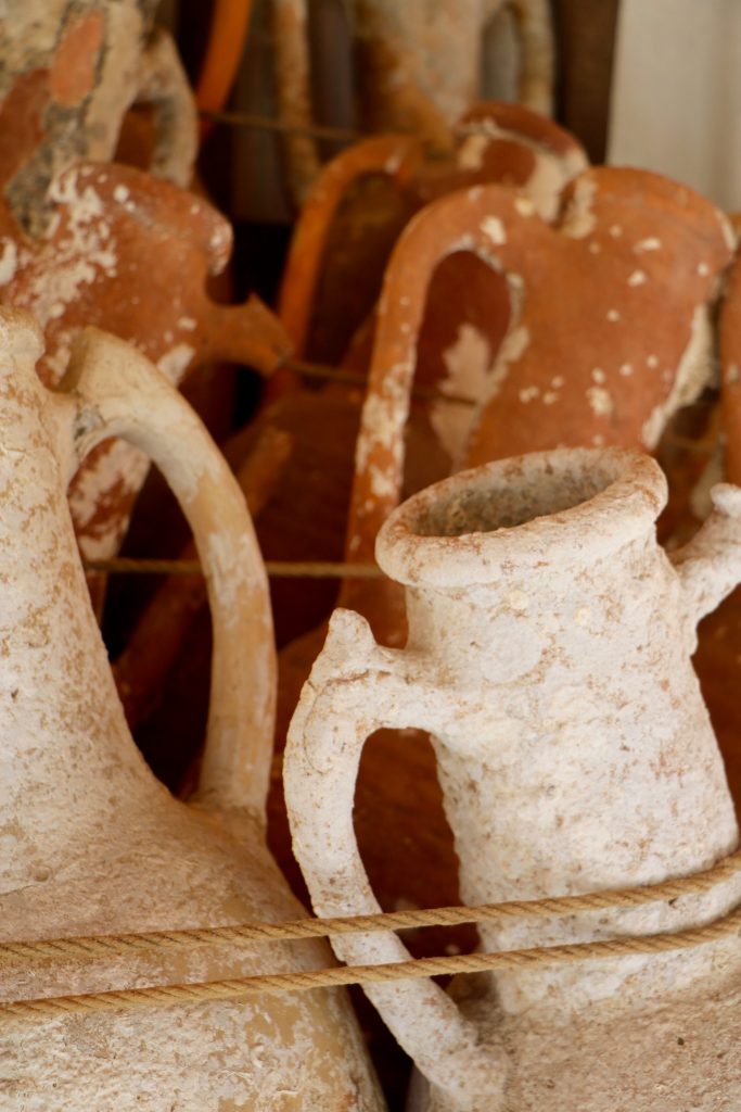 Amphoras to carry wine or olives - they date to the 2nd century B.C.