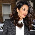 Amal Clooney arrives at her London office