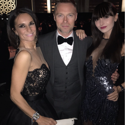 Ronan Keating with Germina Preses and Beatrice Lessi at SIHH 2017's IWC Gala