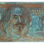 100$ 2016 – rust on canvas 1.32m x 3.12m