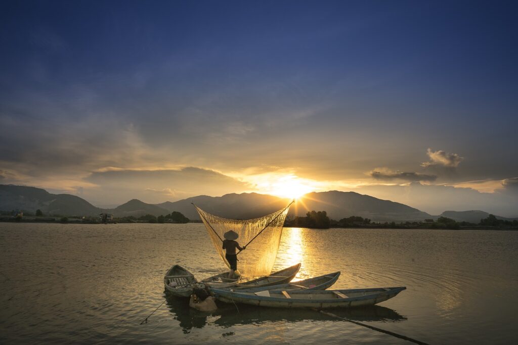 Sunset on Mekong